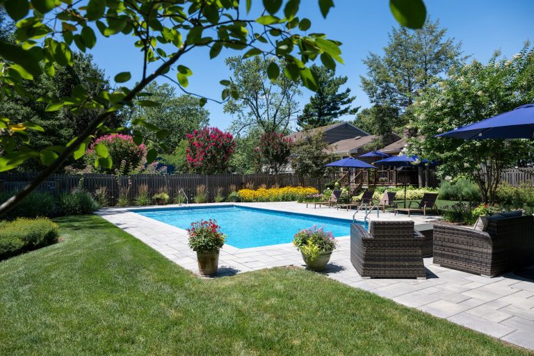 backyard transformation paver patio native new jersey plantings scotch plains